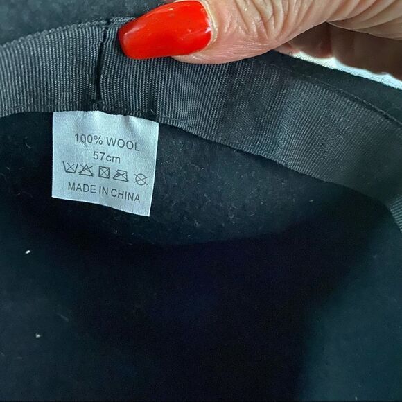 100% wool black brim bow hat - Picture 7 of 7